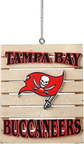 FOCO NFL Team Logo Wood Pallet Holiday Christmas Tree Hanging Ornament in Saudi Arabia