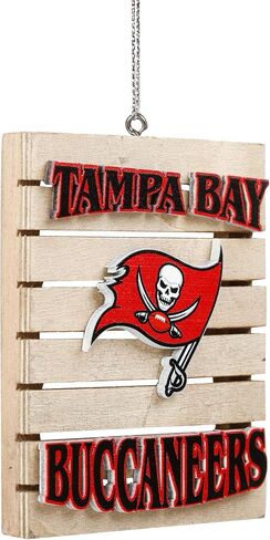 FOCO NFL Team Logo Wood Pallet Holiday Christmas Tree Hanging Ornament in Saudi Arabia