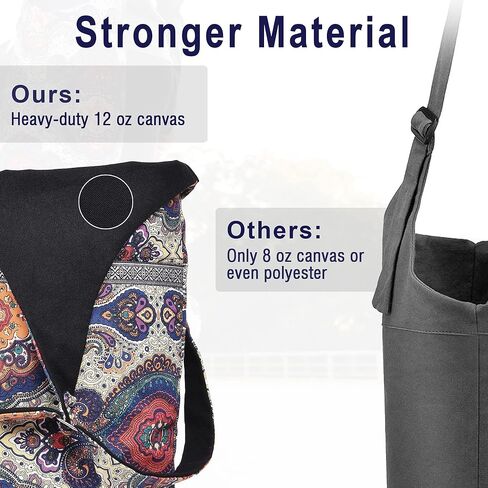 حقيبة بساط اليوجا من PACEEARTH، حامل بساط اليوجا كبير الحجم مقاس 40 بوصة × 15، حقيبة بساط اليوجا قابلة للعكس ذات درجتين من اللون - تناسب معظم سجادات الحجم in Kuwait