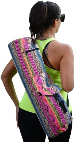 Premium Yoga Mat Bag with Convenient Water Bottle Holder Stylish and Functional Bags for Women - Easy to Carry Yoga Mat Carrier with Mat Straps and Bonus Water Bottle Compartment in Saudi Arabia
