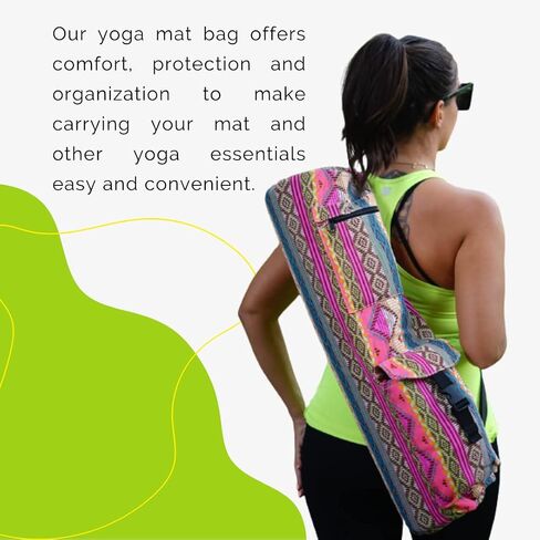 Premium Yoga Mat Bag with Convenient Water Bottle Holder Stylish and Functional Bags for Women - Easy to Carry Yoga Mat Carrier with Mat Straps and Bonus Water Bottle Compartment in Saudi Arabia