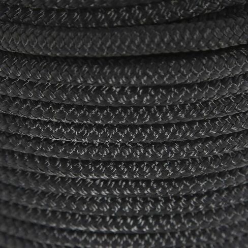 NovelBee 1/2 Inch X 600 Feet Double Braid Nylon Anchor Line with Stainless Steel Thimble and Wood Chuck (White/Gold) in Saudi Arabia