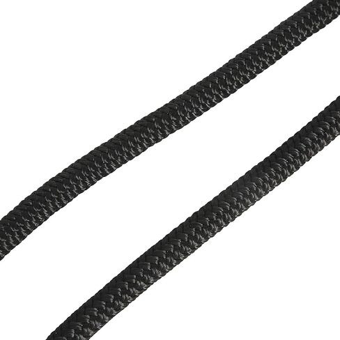 NovelBee 1/2 Inch X 600 Feet Double Braid Nylon Anchor Line with Stainless Steel Thimble and Wood Chuck (White/Gold) in Saudi Arabia