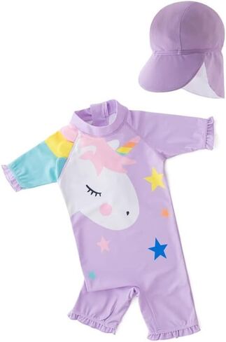 LQSZ One Piece Girls' Swimsuit Bathing Suits Summer Swimwear Age 2-12 in Saudi Arabia