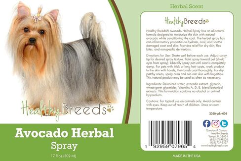 Healthy Breeds Yorkshire Terrier Avocado Herbal Spray 17 oz in Saudi Arabia