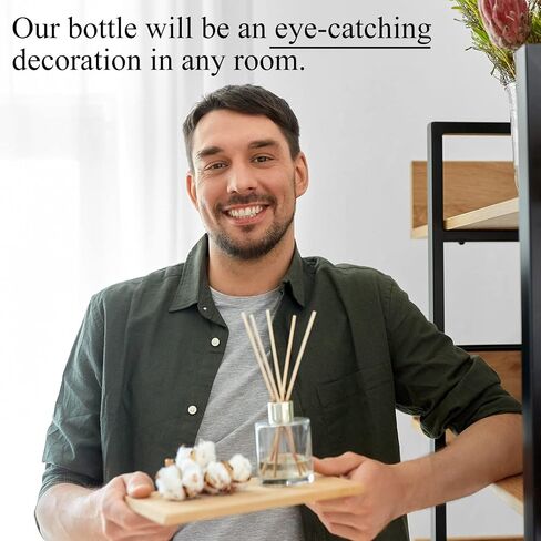 Set of 20 Reed Diffuser Bottles Empty Glass Diffuser Jars with Caps, 4 Inch High, 120ml Refillable Fragrance Essential Oil Diffuser Container for Home Bathroom DIY Reed Sets in Saudi Arabia