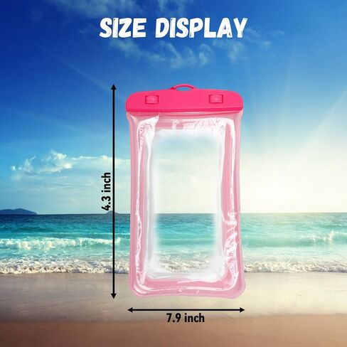 10 قطع من حقيبة الهاتف العالمية الفاخرة المقاومة للماء من Worukio وواقي حامل خلوي شفاف مع حبل قصير in Kuwait