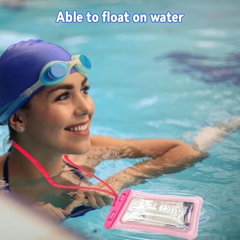 10 قطع من حقيبة الهاتف العالمية الفاخرة المقاومة للماء من Worukio وواقي حامل خلوي شفاف مع حبل قصير in Kuwait