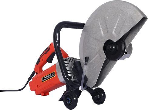 Miscoos الكهربائية 14 "قطع المنشار الرطب/الجاف منشار الخرسانة القاطع دليل الأسطوانة مع مرفق خط المياه 3000 واط بدون شفرة in Kuwait