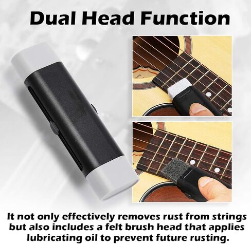 قطعتان من منظف سلسلة الجيتار، ممحاة مزيل الصدأ، أداة تنظيف وتلميع الجيتار، مجموعة تنظيف وتلميع الجيتار للسلسلة ولوحة الفريتس، ​​والباس، والمندولين، والقيثارة in Kuwait