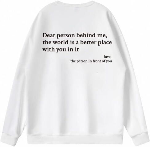 FCYOSO You Are Enough Sweatshirt Women Dear Person Behind Me Grahic Print Pullover Top in Saudi Arabia