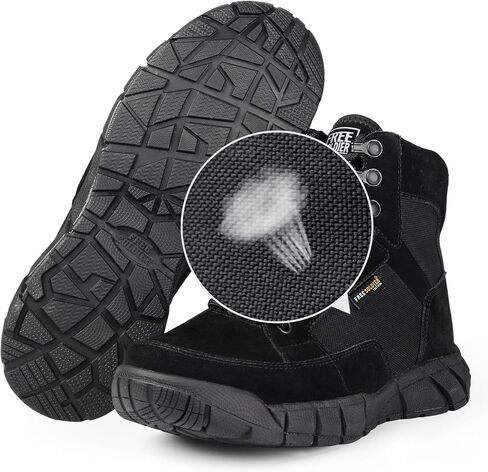 FREE SOLDIER Waterproof Hiking Work Boots Men's Tactical Boots 6 Inches Lightweight Military Boots Breathable Desert Boots(Black 12) in Kuwait