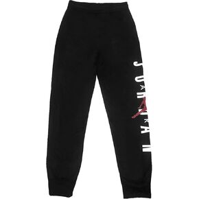 Jordan Boys Youth Fleece Jogger Graphic Sweatpants (Black/White/Red, Large) in Kuwait