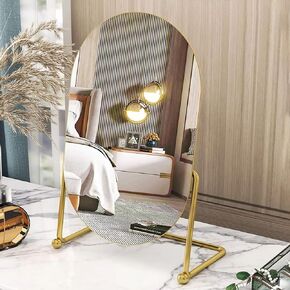 Antique Gold Shield Mirror Vintage Decorative Wall Mirror Hanging Mirror for Bedroom Living-Room Dresser Makeup Mirror 16.5 "x11.5 in Saudi Arabia