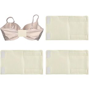 3 عبوات قابلة للتنفس حمالة صدرية الأغطية | منصات حزام الظهر الناعمة | وقف حمالات الصدرية وتهيج السنانير | حماية ملابس داخلية مريحة (أبيض) in Kuwait