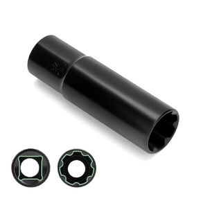 Small 6 Point Spline Lug Nut Socket, 1/2-Inch Drive Impact Square Tool – Easily Remove M12x1.5, M12x1.25, 1/2-20, M10x1.25, 3/8-20 Lug Bolts/Nuts | 1 Pc (Black) in Kuwait