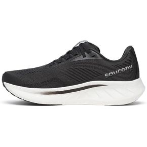 حذاء رياضي نسائي من Saucony Ride 18، أسود/أبيض، 7 in Kuwait