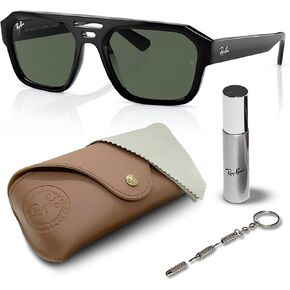 Ray-Ban RB4397 CORRIGAN BIO-BASED Square-Round Shape Sunglasses with Official Eyewear Kit Bundle in Saudi Arabia