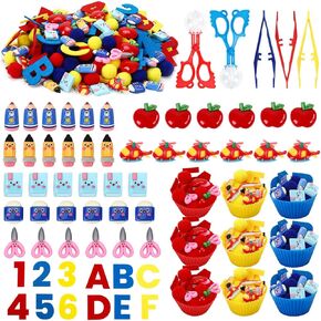 Christmas Sensory Bin， 241 Pcs Christmas Sensory Bin Fillers Items Includes Felt Xmas Tree Plastic Candy Pom Poms Sorting Cups Tweezers for Xmas Activities in Kuwait