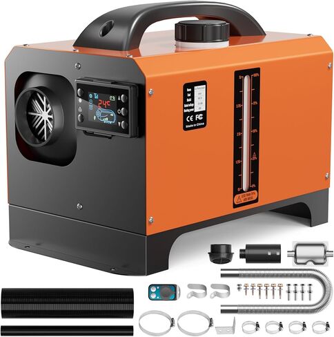 Diesel Heater, 5KW 12V Diesel Air Heater with Remote Control & LCD Display, All in One Portable Diesel Heater with 5L/1.3Gal Fuel Tank, Low Noise Parking Heater for Truck RV Camper Boat Tent Garage in Kuwait
