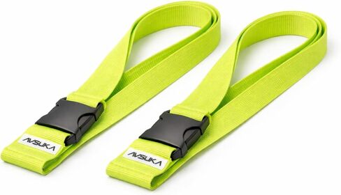Adjustable Luggage Straps with Buckle 2pcs, Heavy-Duty Suitcase Straps for Travel,Durable Packing Straps2 x 9.8' Black in Saudi Arabia