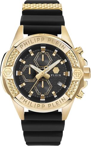 Philipp Plein The $Kull Synthetic Collection Luxury Mens Watch Timepieces with a Transparent Strap Featuring a Clear Case and a Black Dial in Saudi Arabia