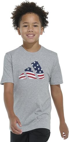 adidas boys Short Sleeve Aeroready Performance Logo Tee T-shirt T Shirt, Black, X-Large US in Saudi Arabia