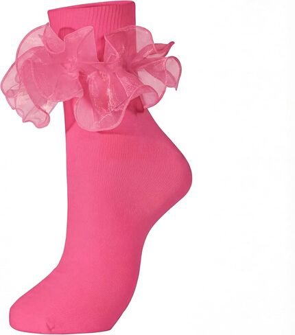 Dicry Socks for Women Big Ruffle Socks with Turn Cuff and Double Lace in Kuwait