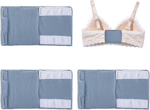 3-Pack Breathable Cotton Bra Hook Covers | Soft Back Strap Pads | Stop Bras Chafing & Hooks Irritation | Comfortable Underwear Protection (White) in Kuwait