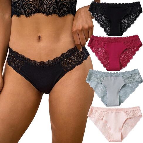 Kingfung Sexy Bikini Underwear for Women Seamless No Show Panties Ladies Lace Cheeky Hipster in Kuwait