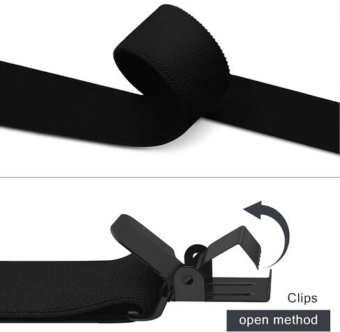 Suspenders for Men Big and Tall X Back Adjustable 2" Wide Elastic Braces with 4 Heavy Duty Clips in Saudi Arabia