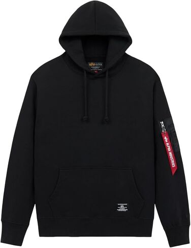 سترة بغطاء للرأس قابلة للتعديل بجيب متعدد الاستخدامات من Alpha Industries مستوحاة من الطراز العسكري للارتداء اليومي والتمارين الرياضية غير الرسمية in Saudi Arabia
