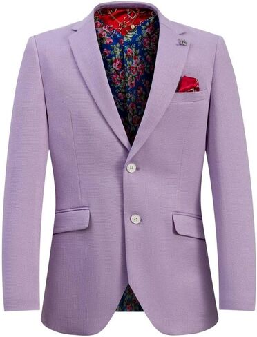 Elie Balleh Men’s Solid Blazer and Sports Coat, Premium Stylish & Comfortable with Natural Stretch, Distinctive Design, White Large in Kuwait