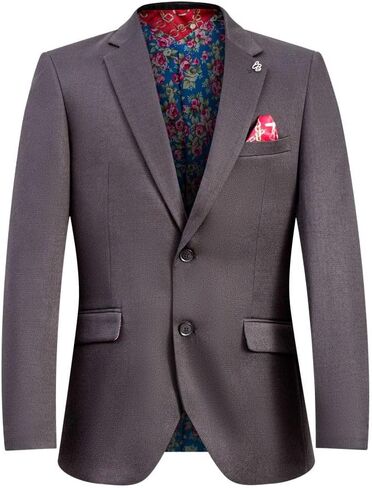 Elie Balleh Men’s Solid Blazer and Sports Coat, Premium Stylish & Comfortable with Natural Stretch, Distinctive Design, White Large in Kuwait