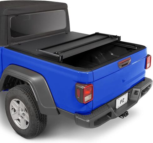 PZ Soft Roll Truck Bed Tonneau Cover متوافق مع 2020-2025 Jeep Gladiator JT 5 '(60.3 ") سرير أسود in Kuwait