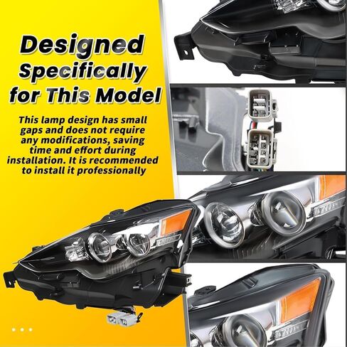Left Headlights Compatible with 2014-2016 IS250 IS200T IS300 IS350 Replace 8118553750 8118553751 in Saudi Arabia