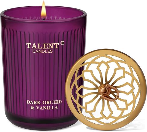 Jar Candles for Home Scented, Aromatherapy Candles Gifts for Women & Men, Natural Soy Candle, 8.4oz Traditional Style, Dark Orchid & Vanilla in Saudi Arabia