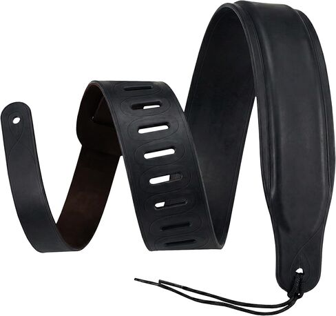 CMC Cowhide Leather Guitar Strap for Acoustic, Electric, Bass Instrument, Premium, Adjustable, 3 1/4" Wide, in Saudi Arabia
