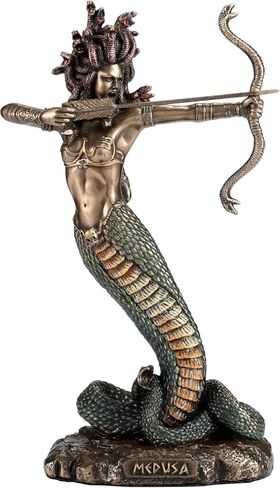 Veronese Design 6 1/8 Inch Furious Medusa Shooting Arrow Resin Sculpture Bronze Finish in Saudi Arabia