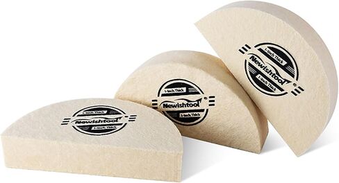NEWISHTOOL 3 PCS Wool Felt Squeegee Window Tint Tools, 1 Inch Thick Scratch Free Soft Woolen Squeegee for Vinyl Wrap, Glass Tint Film, Car Wrapping, PPF Installation (Half-Moon Shaped) in Kuwait