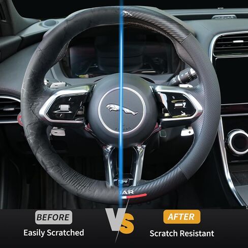 Carbon Fiber Leather Steering Wheel Cover for Infiniti G35 G37 Q50 Q60 QX50 QX60 QX70 FX35 FX37 FX50 M35 M37 M56, 14.5''-15" Non-Slip Breathable PU Leather Infiniti Interior Accessories in Saudi Arabia