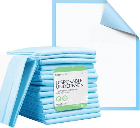 Dynarex 1348 Disposable UnderPad with Polymer, 30" x 36", 90g, Pack of 50 in Kuwait