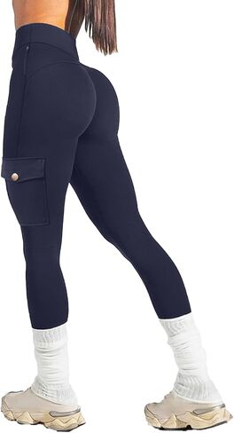 Flamingals High Waisted Scrunch Butt Lifting Hiking Leggings for Women - Buttery Soft Tummy Control Workout Yoga Pants in Saudi Arabia
