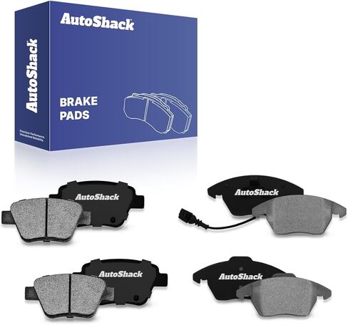 AutoShack 8pcs Front and Rear Ceramic Brake Pad Set Replacement for 2012 2013 2014 VW Passat 1.8L 2.0L 2.5L 3.6L V6 FWD BRKPK139 in Saudi Arabia