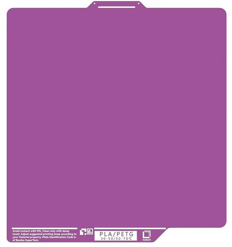 3D Printer Build Plate, 256x256mm Dual-Sided Magnetic, for Bambu A1/P1P/P1S/X1C,PLA/PETG/ABS Compatible,Textured Spring Steel Sheet, Purple in Saudi Arabia