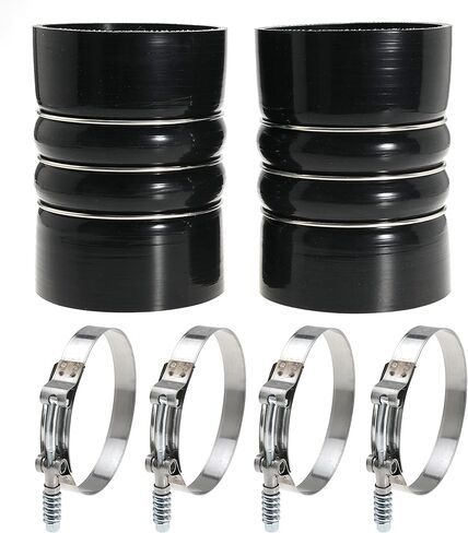 3 بوصة شحن السيليكون شحن برودة بخراطيم البرودة بمجموعة 3 "× 6" مع T الترباس المشبك الأحمر 4pcs in Kuwait