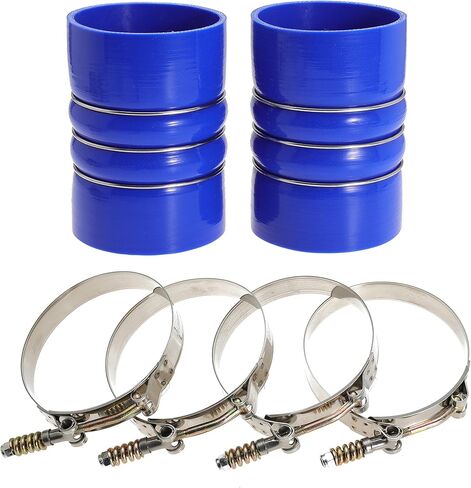 3 بوصة شحن السيليكون شحن برودة بخراطيم البرودة بمجموعة 3 "× 6" مع T الترباس المشبك الأحمر 4pcs in Kuwait