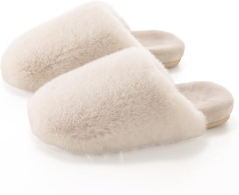 شبشب نسائي منزلق غامض - بطانة صوف مريحة ونعال مطاطية ونعل مطاطي مانع للانزلاق لراحة داخلية وخارجية in Kuwait