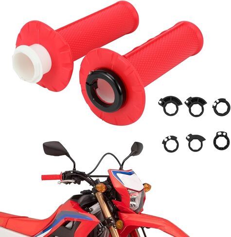 Motorcycle Lock-on Grips,7/8" 22mm Throttle Handle Grips Universal for KX KLX CRF YZ TTR WR DRZ SSR TW Dirt Pit Bike ATV Black in Saudi Arabia