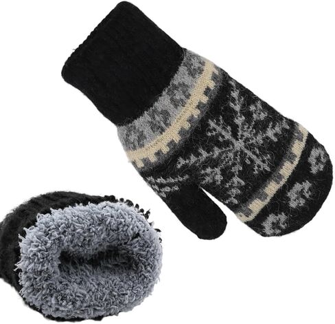 Winter Gloves Warm Knitted Mittens for Women Men Stretchy Knit Gloves Soft Elastic Mittens for Cold Weather in Saudi Arabia